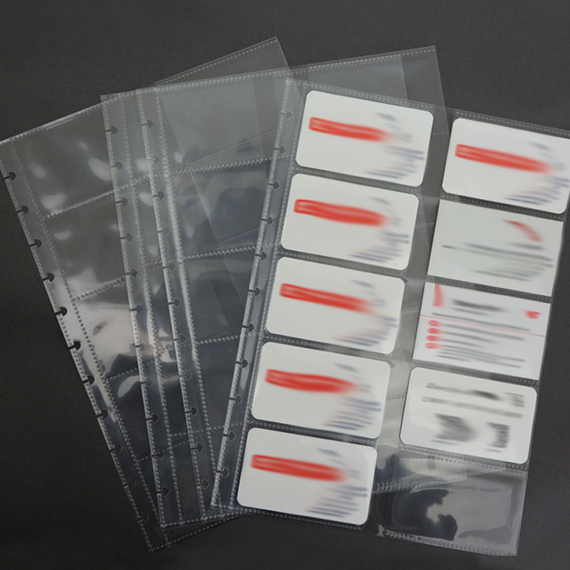 25pcs/lot Loose Leaf Clear Business Card Storage Mushroom hole Bag 11-hole A4 7-hole B6 Receive Bag Concise Holder Binder Notebo