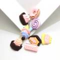 Assortiti in miniatura Kawaii Dessert Decor Cabochons Flatback Posteriore piatto Simpatici ciondoli per dolci Abbellimento Fornitore di decorazioni per capelli