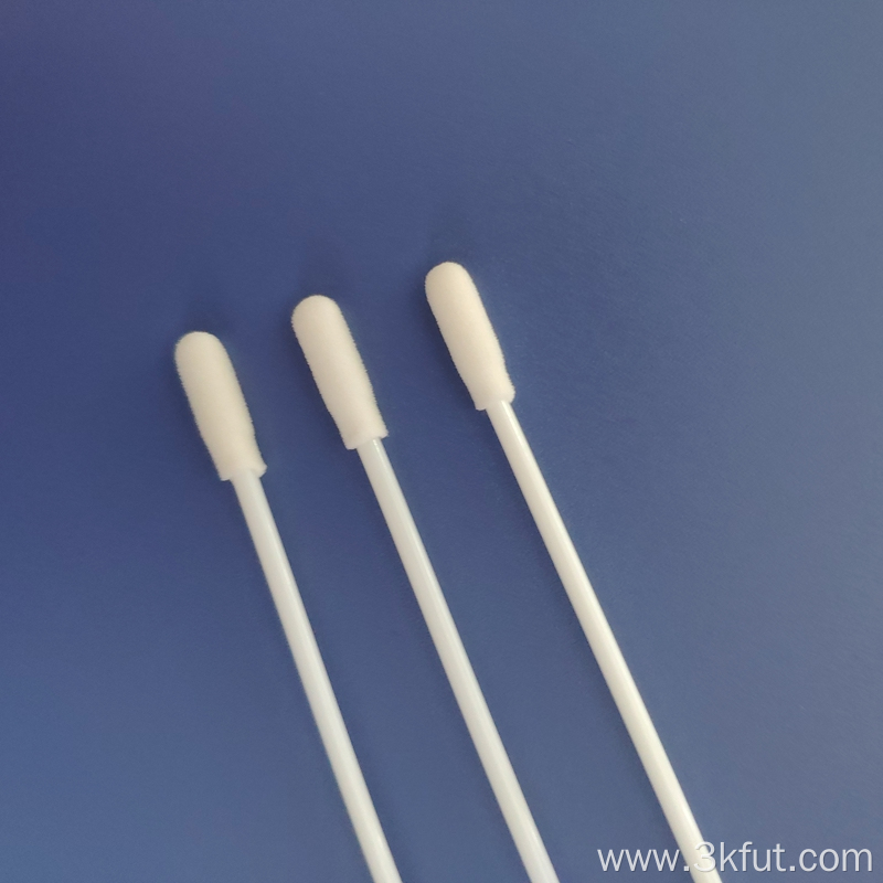 White Open-Cell Foam Tip Sample Collection Swab