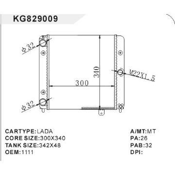 auto radiator car:LADA OEM:1111
