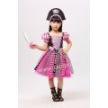 Fantas de Halloween infantil pirata menina com Eva Sword