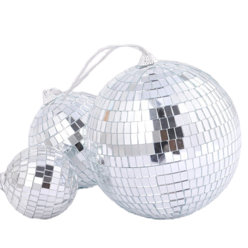 Custom 80mm Silver Disco Mirror Ball - Foam Plastic Christmas Decoration for Parties and Weddings