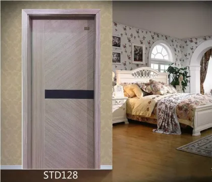 pvc door , wood plastic composite door, composite door with glass