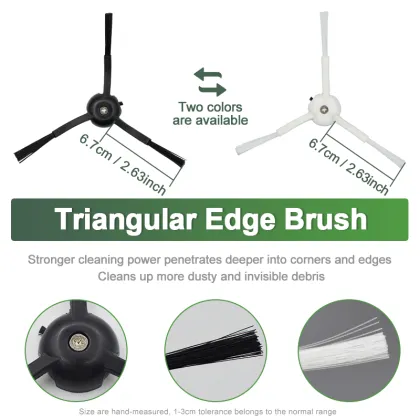 Roborock S8 Pro Ultra Robot Vacuum Cleaner Accessories Kit: 2 Filters, 2 Side Brushes, and Brush Included