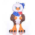 Hipsyglas, kolorowa szklana rura gliniana polimerowa, 3D Cute American Eagle Bong, szklana fajka wodna, szklana rura wodna