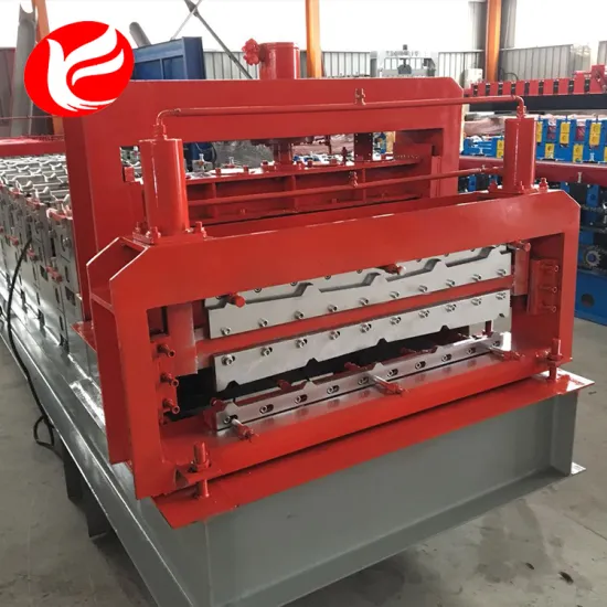 Color steel double layer roll forming machine