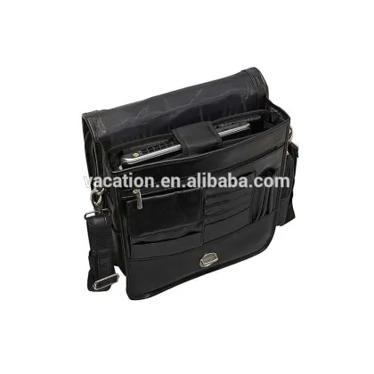 Genuine leather shoulder business laptop bag