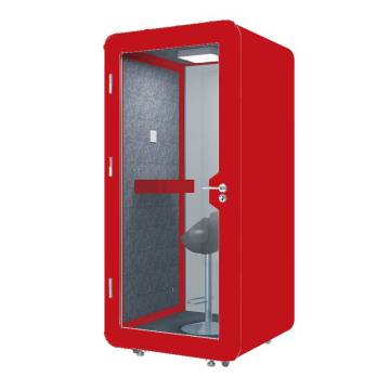Red isolation mobile home style privacy silence pods