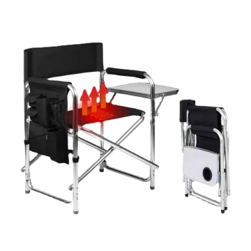 Hangrui Folding Portable Camping Beach Fishing Chair with Table and Heated Seat