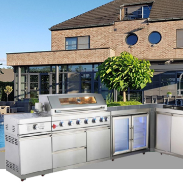 Jualan Panas Pulau Luar Keluli tahan karat BBQ Furniture Kitchen