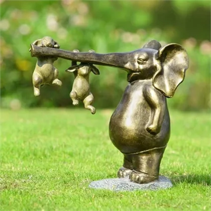 Garden bronze elephant family statues copper elephant statue for sale