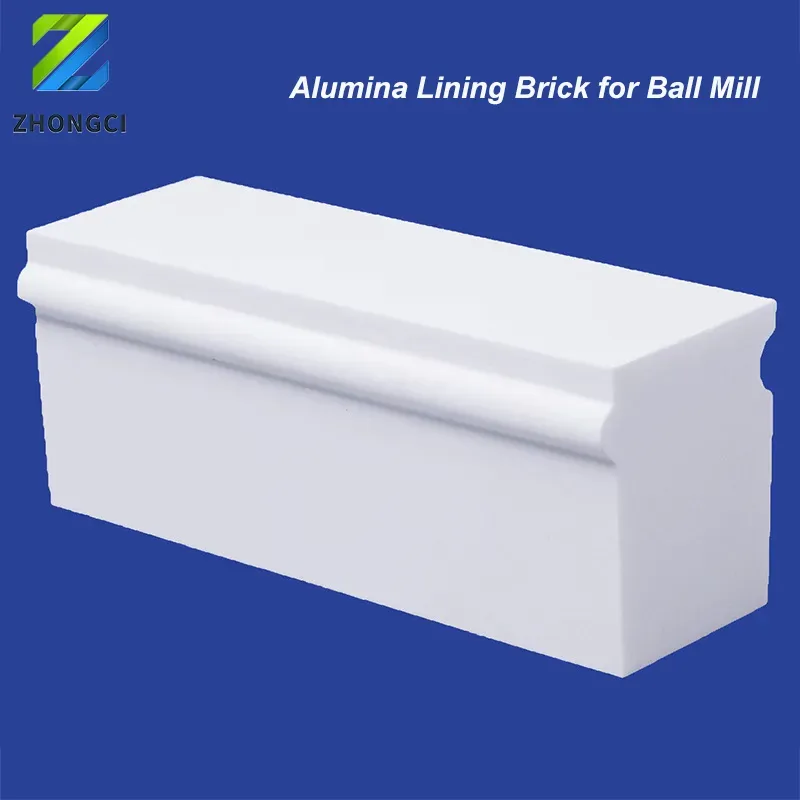 Ball Mill Wear Liners with 92% Alumina Interlocking Lining Bricks