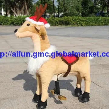 U and Me Christmas Deer riding toys with BB sound device