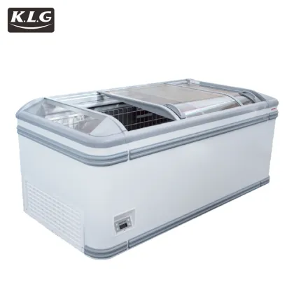 Supermarket Combined Island Freezer/Curved Glass Island Chiller