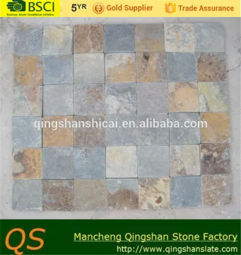 thick natural rusty slate flagstone outdoor paving tiles