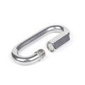 Stainless steel carabiner with round hole
