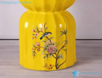Lotus Flower Bird Ceramic Stool RZKL06-A/B