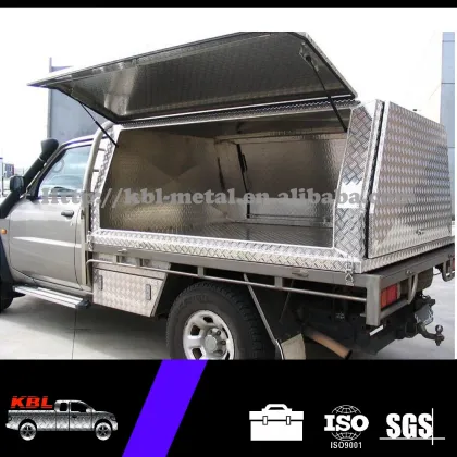 Aluminum Canopy Storage Tool Box with 3 Gull Wings