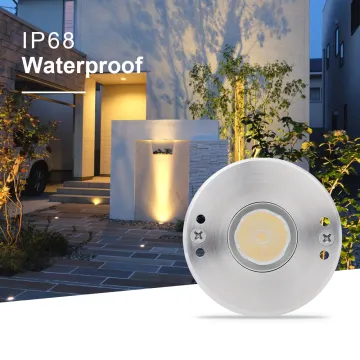 IP68 Swimming Pool Lights - 316 Stainless Steel 1W Warm White LED Submersible Recessed Pond Spa Lighting