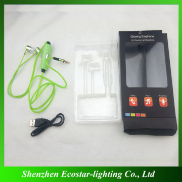 Hot Sale Light Up Earphone Wholesale EL Light-up Earphone