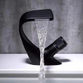 Black latest design plastic abs deck mounted basin tap