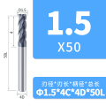 45HRC Carbide Flat End Mill 4F Black Coating