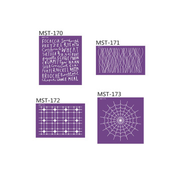 New Arrival Purple Lace Pattern Cake Spray Stencil for Baking and Decorating