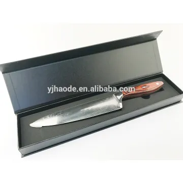 Professional kitchen master 5cr15 Mov damascus steel knife with pakka wood handle chef knife
