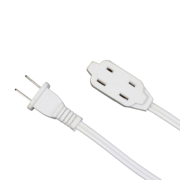 9ft 12rt 3 Way Indoor White Power Cord Extension