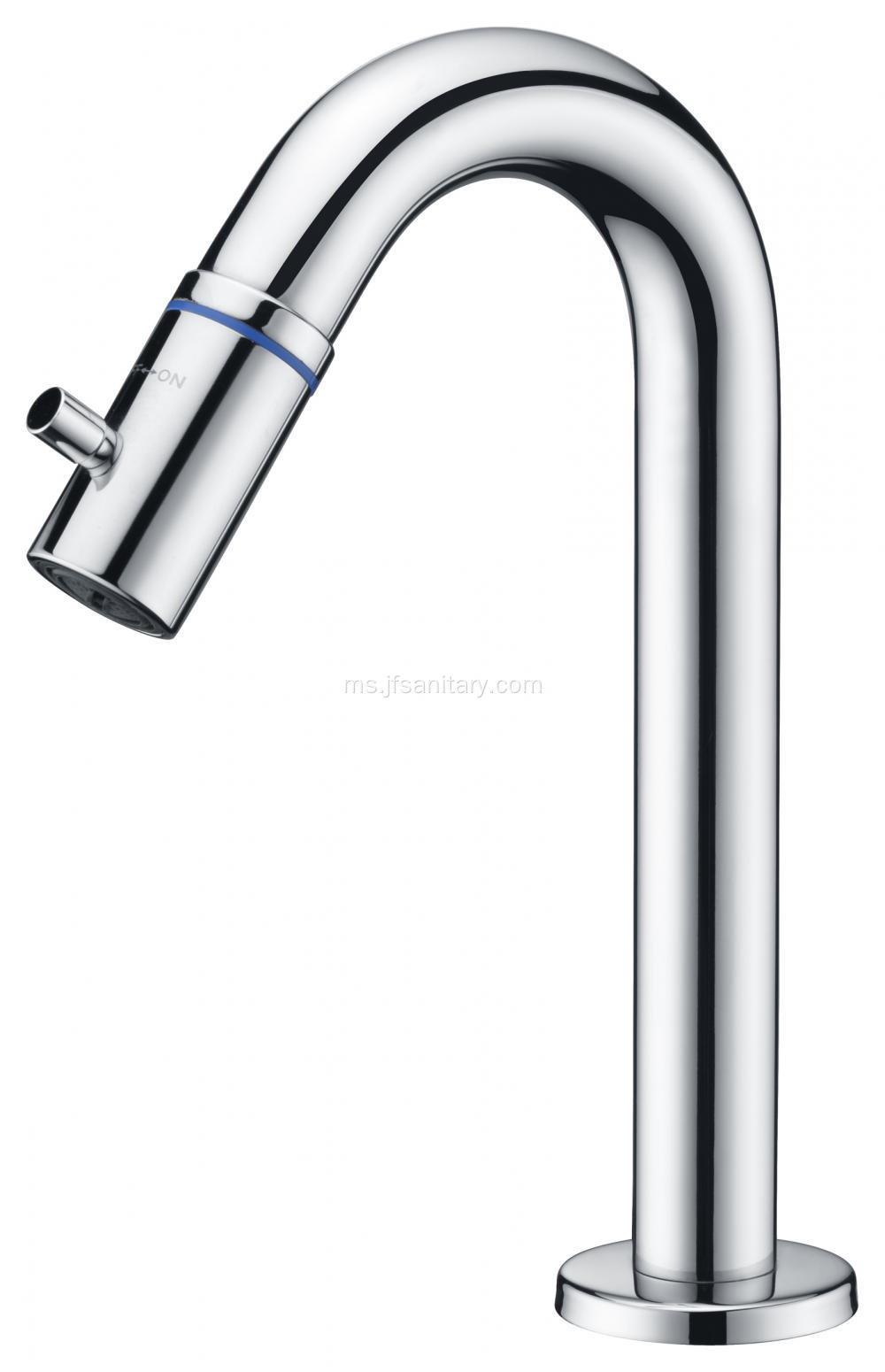 Rotary Switch Single Cold Basin Faucet Brass