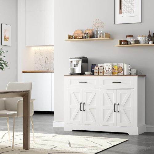 Wood Kitchen Cabinet 3-Drawer Buffet Sideboard