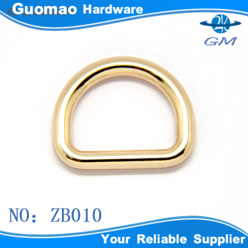 Fashion high quality light gold metal hot sale D ring