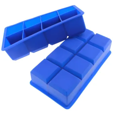8-Cavities BPA Free Ice Cube Tray Silicone Mold