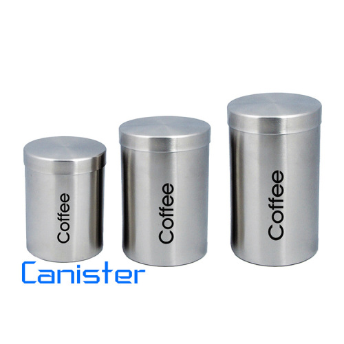 Airtight Stainless Steel Canister Set Tea Sugar Coffee