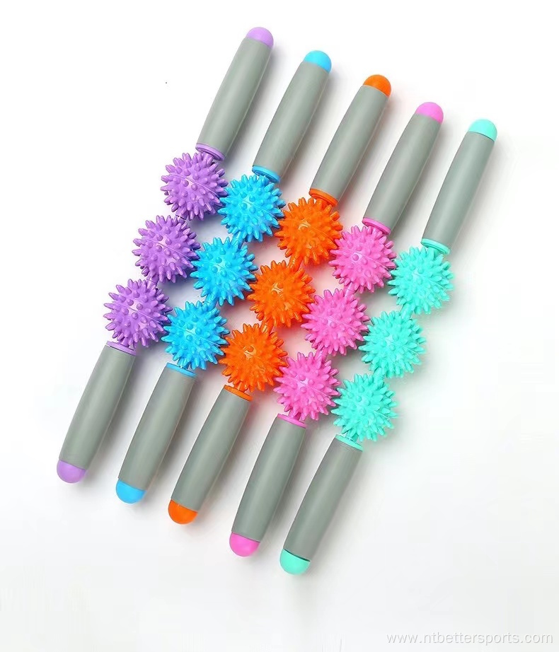 hedgehog ball Yoga muscle roller massage stick