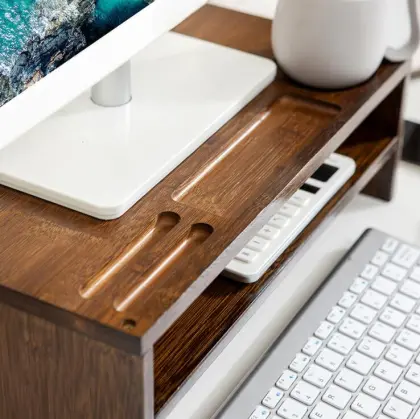 2-Tier Bamboo Monitor Stand