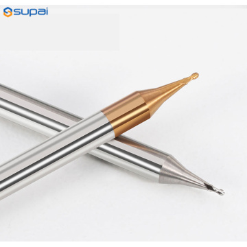 Micro Ball Nose End Mill 2flutes R0.1-0.45 мм