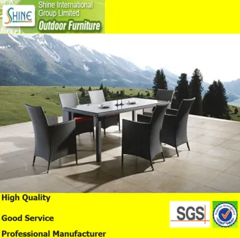 Hot Sale New Design 7 pieces Table and Chair Garden Furniture, Morden Dining Table and Chair Outdoor Furniture