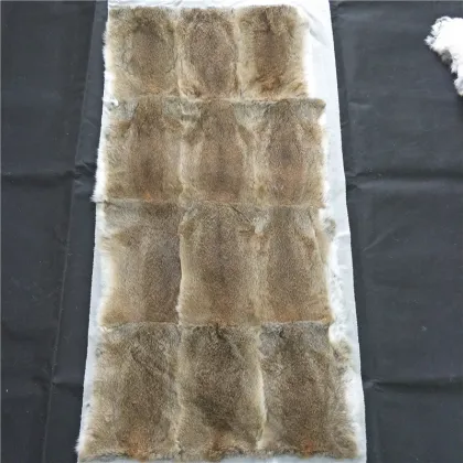 baby rabbit fur skin throw blanket coyote Rabbit Fur plate