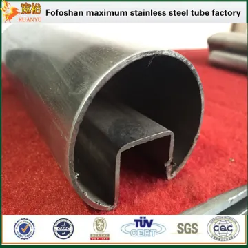 sus 304 satin ss stainless steel slot tube handrails for stairs