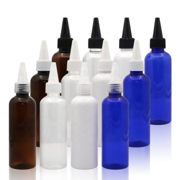 China Factory Pet Plastic Bottle Black Cap Screw Twist Top Dropper Liquid Dispenser