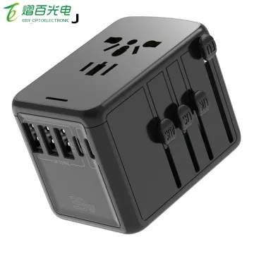 PD35W Universal Power Adapter: 3 USBA + 2 USB C Charging Ports Travel Adapter