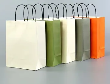Custom Printed Coloured Paper Bags with Brand Logo