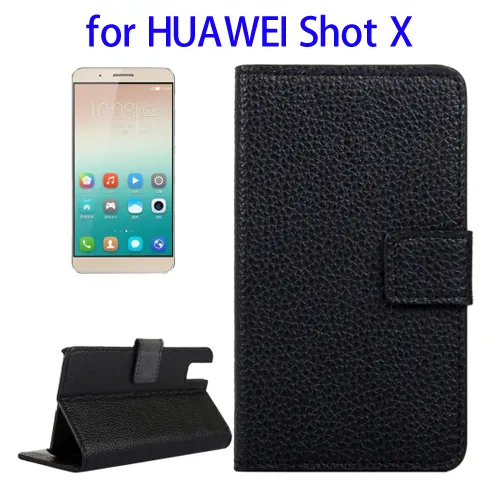 Mobile Distributor Magnetic Snap Solid Color Leather Case for HUAWEI Shot X