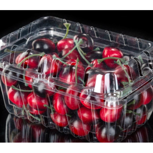Erdbeeren in einer Clamshell-Kunststoffbox