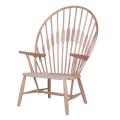 Réplique de chaise en bois vintage classique paon