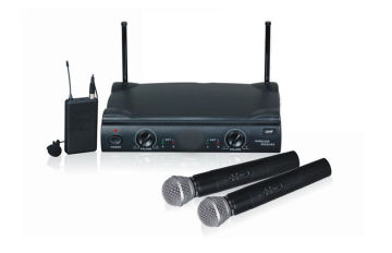 Handheld Vhf Wireless Microphone 2 Channel , Pro Karaoke Microphone