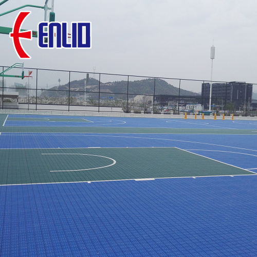 Outdoor basketball interlocking court mat