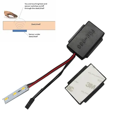 Invisible Wall Switch for LED Furniture Cabinet Lights - 12V/24V Touch Dimmer Sensor