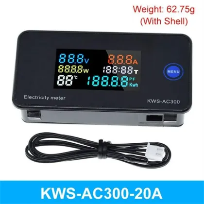 KWS-AC300 Voltmeter, Ammeter, Power Meter with LED Display and Reset Function